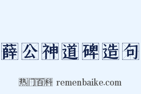 薛公神道碑造句是什么意思的图片